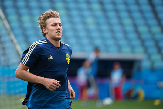 Emil Forsberg of the Swedish national football team at a