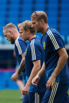John Guidetti, Emil Forsberg and Ola Toivonen of the