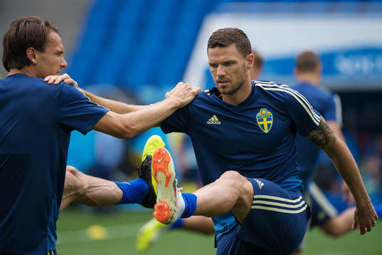 Albin Ekdal and Marcus Berg of the Swedish national