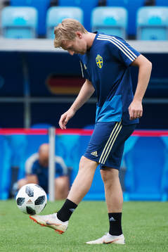 Emil Forsberg of the Swedish national football team at a