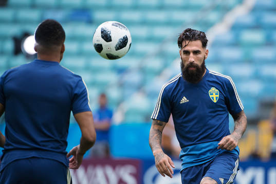 Jimmy Durmaz of the Swedish national football team at a