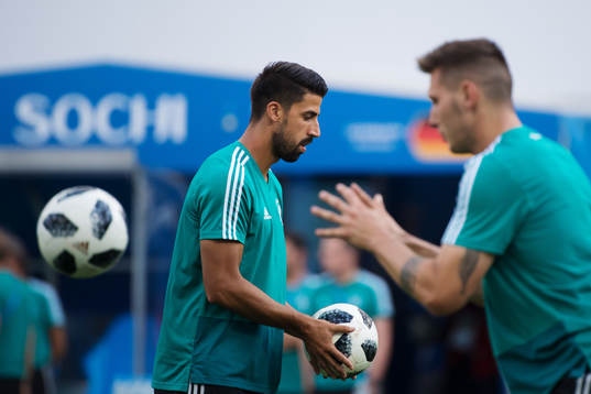 Sami Khedira of the German national football team at a