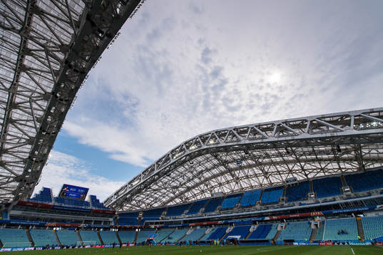 General view of the Swedish national football team's