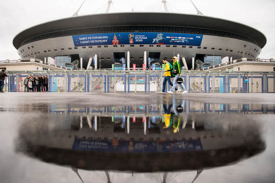 General view of Sankt Petersburg Stadium prior the FIFA