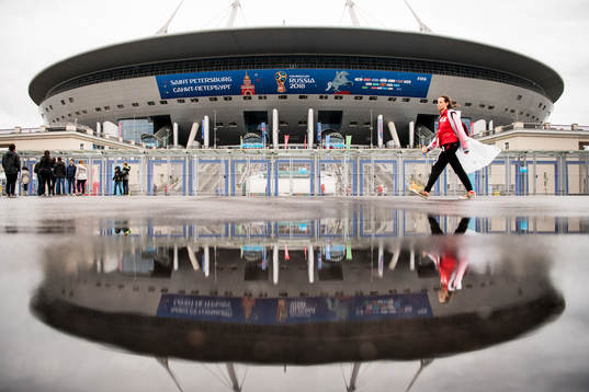General view of Sankt Petersburg Stadium prior the FIFA