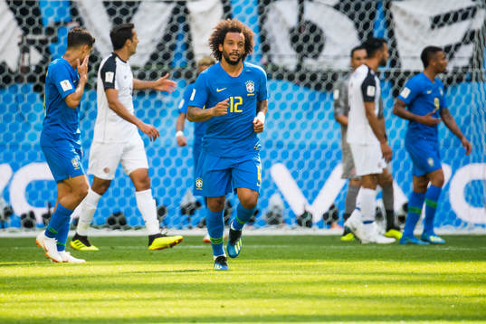 Marcelo of Brazil looks dejected