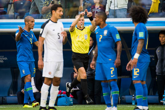 Referee Björn Kuipers of Netherlands