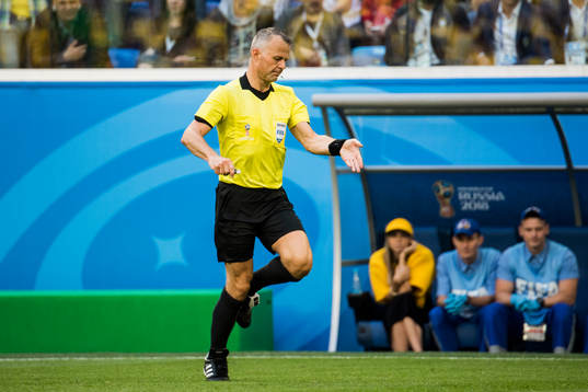 Referee Björn Kuipers of Netherlands