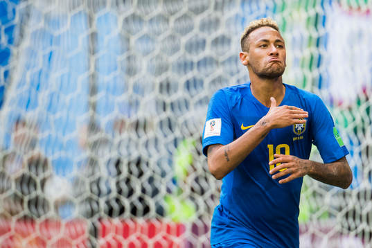 Neymar of Brazil celebrates