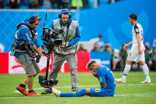Neymar of Brazil celebrates
