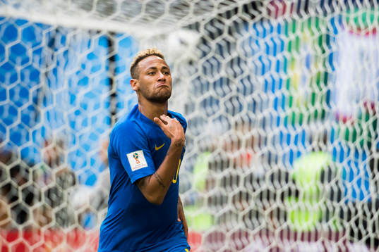 Neymar of Brazil celebrates