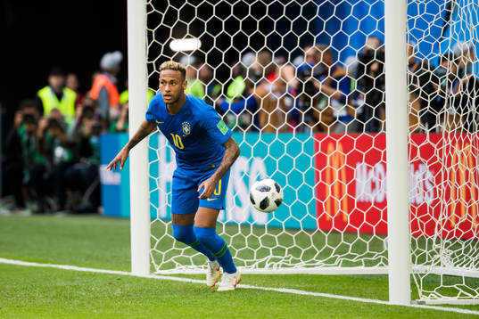Neymar of Brazil celebrates