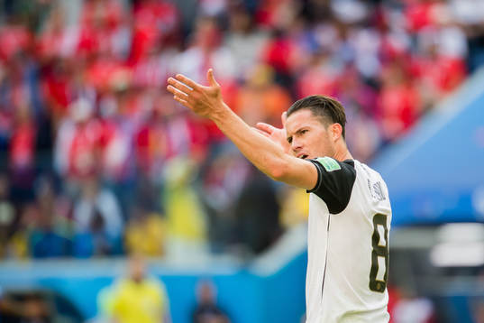Bryan Oviedo of Costa Rica reacts