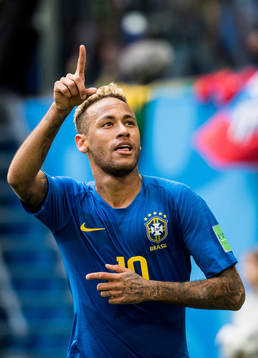 Neymar of Brazil celebrates