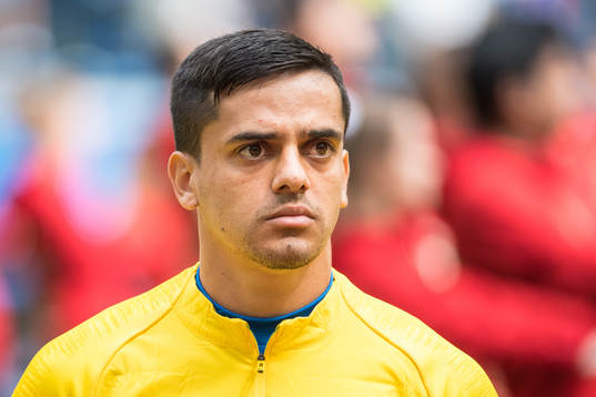 Fagner of Brazil prior the FIFA World Cup group stage match