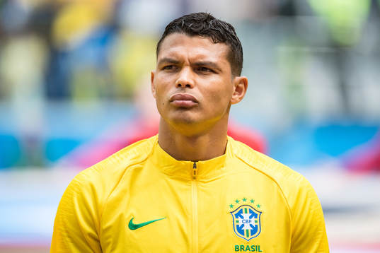 Thiago Silva of Brazil prior the FIFA World Cup group stage