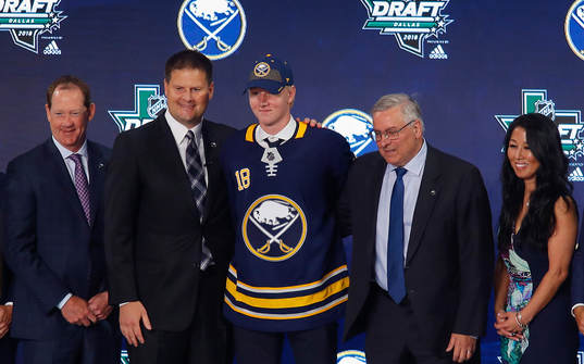 Rasmus Dahlin of Sweden poses for photos