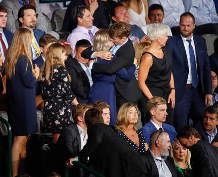 Nils Lundkvist of Sweden kisses his girlfriend
