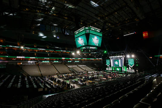 Inside the American Airlines Center where the first round