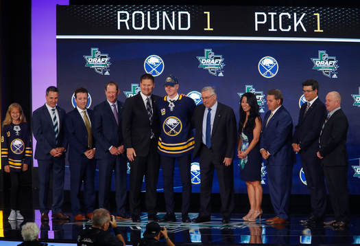 Rasmus Dahlin of Sweden poses for photos