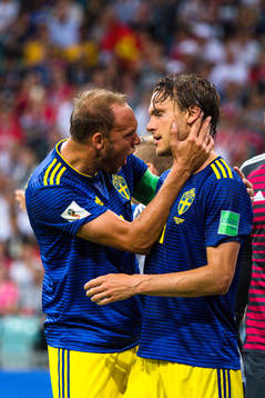 Andreas Granqvist and Albin Ekdal of Sweden