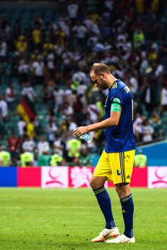 Andreas Granqvist of Sweden looks dejected