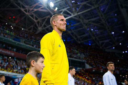 goalkeeper Robin Olsen of Sweden prior the FIFA World Cup
