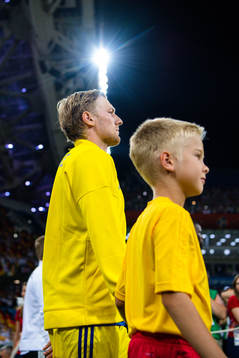 Emil Forsberg of Sweden prior the FIFA World Cup group
