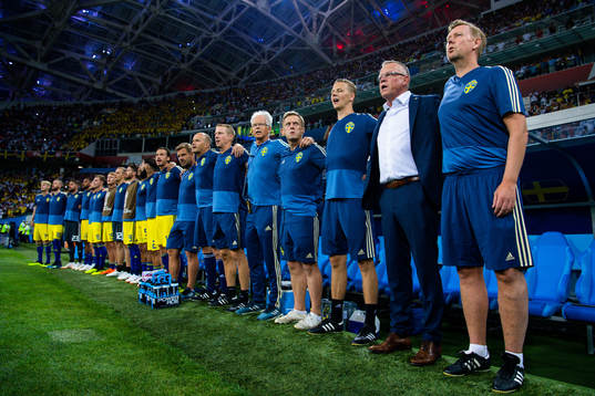 head coach Janne Andersson and assistant coach Peter