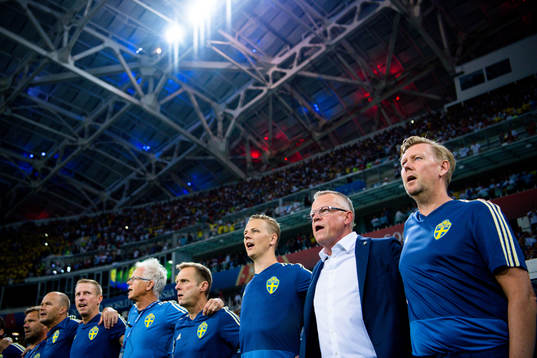 head coach Janne Andersson and assistant coach Peter
