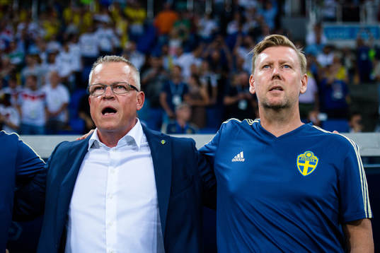 head coach Janne Andersson and assistant coach Peter