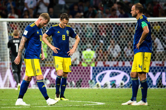 John Guidetti, Albin Ekdal och Andreas Granqvist deppar