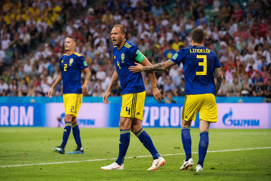 Andreas Granqvist and Victor Nilsson Lindelöf of Sweden