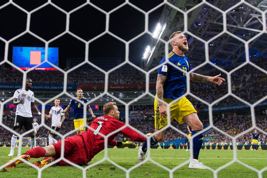John Guidetti of Sweden look dejected