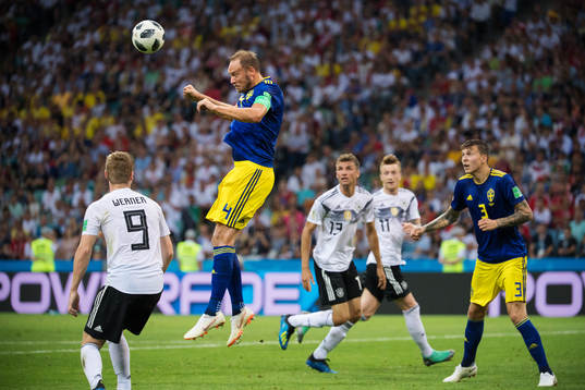 Andreas Granqvist and Victor Nilsson Lindelöf of Sweden