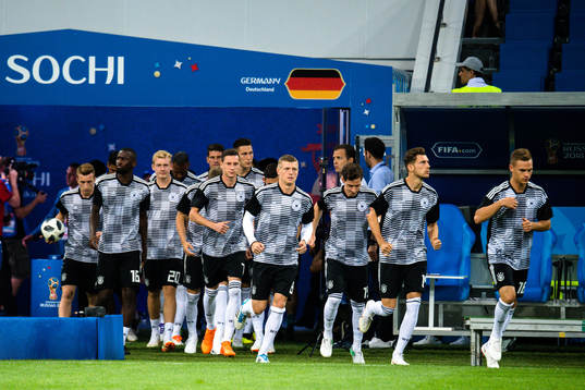 Players of Germany prior the FIFA World Cup group stage