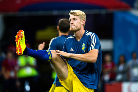 Filip Helander of Sweden prior the FIFA World Cup group