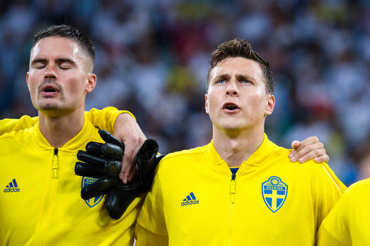 Mikael Lustig and Victor Nilsson Lindelöf of Sweden