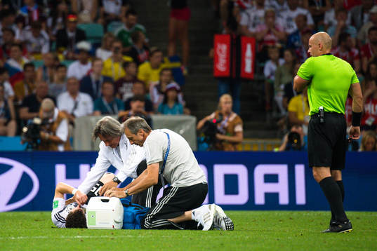 Sebastian Rudy  of Germany in pain