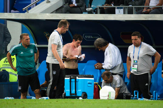 Sebastian Rudy of Germany in pain