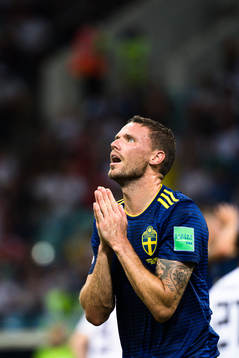 Marcus Berg of Sweden looks dejected