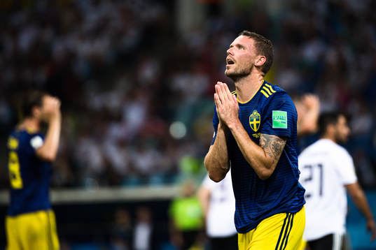 Marcus Berg of Sweden looks dejected