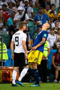 Mikael Lustig of Sweden and Timo Werner of Germany