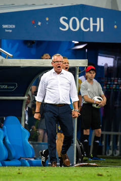 head coach Janne Andersson of Sweden