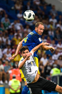 Andreas Granqvist of Sweden and Jonas Hector of Germany