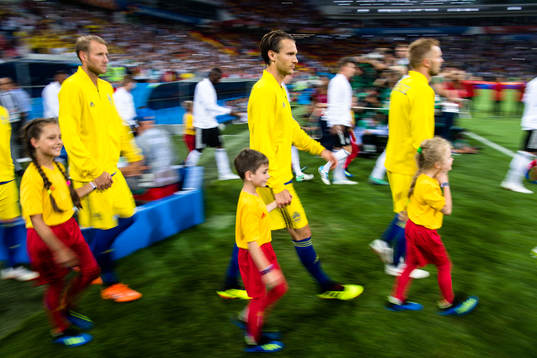 Albin Ekdal of Sweden prior  the FIFA World Cup group stage