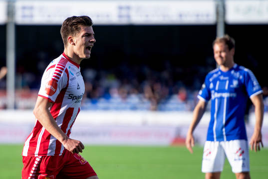 Jostein Gundersen of Tromsø celebrates