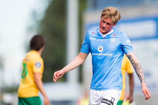 Vegard Aasen of Sandnes Ulf looks dejected