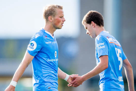 Tapio Heikkilä and Vegard Østraat Erlien of Sandnes Ulf