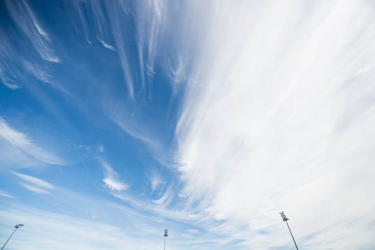 The floodlights of Jessheim Stadion